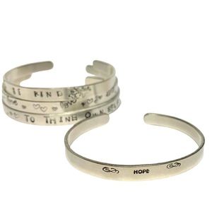 Hand Stamped Cuff Bracelets